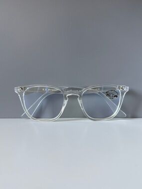 ASOS AJ Morgan clear transparent blue light blocking eye glasses